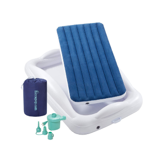 Hiccapop Inflatable Toddler Travel Bed with Safety Bumpers