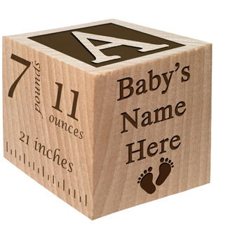 Baby Block Gift For Newborn Boy Or Girl