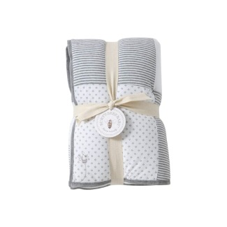 Burt's Bees Baby - Dottie Bee Reversible Quilt, 100% Organic And 100% Polyester Fill