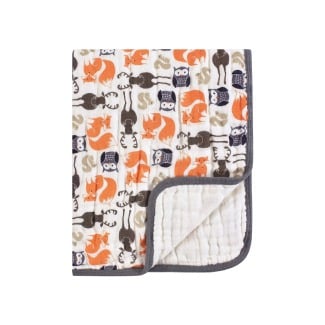 Hudson Baby Unisex Baby Muslin Tranquility Quilt Blanket