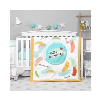 Tillyou All-Season Down Alternative Toddler Bed Comforter For Baby Boys Girls, Ultra Soft Lightweight Crib Quilt