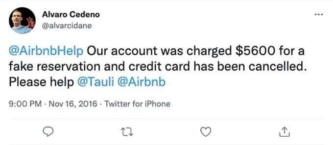 airbnb account hacked for $5,600