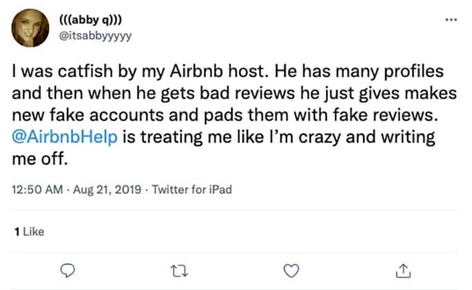 fake airbnb review