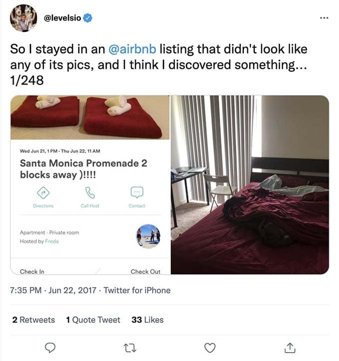 fake airbnb review