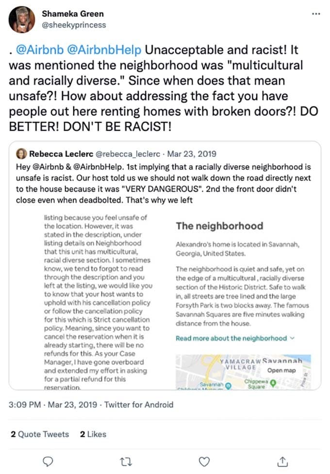 racism at airbnb