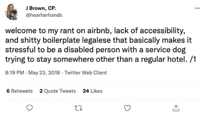 airbnb disability discrimination