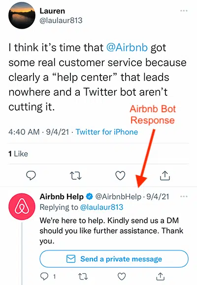 airbnb twitter bot response