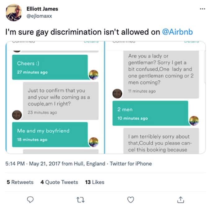 lgbtq discrimination at airbnb