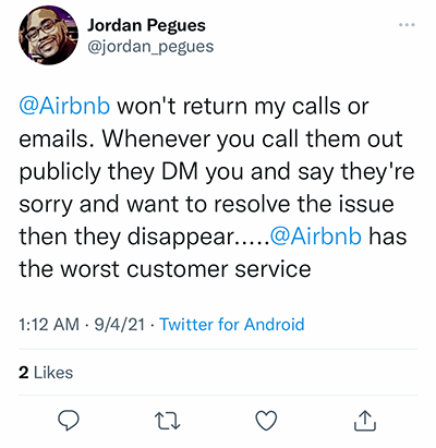 airbnb ghosting customers