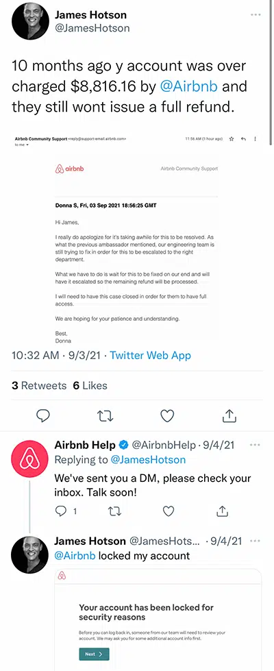 airbnb won't issue refund