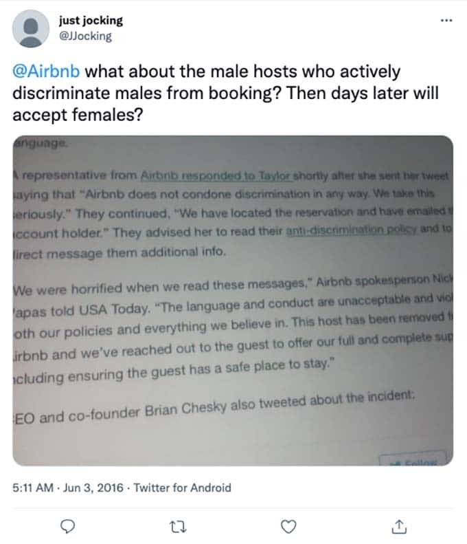 other types of discrimination at airbnb