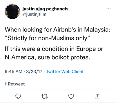 Muslim religious discrimination at airbnb