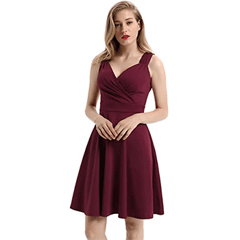 Grace Karin Vintage Sleeveless V-Neck Cocktail Swing Dress