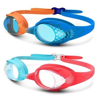 HeySplash 2 PCS Swim Goggles for Kid,Anti Fog UV Protection Childs Swim Goggles