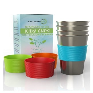 Green + Pink - Set of 2 Powder Coated Vacuum Insulated Tumblers Stackable Stainless Steel Toddler Cups With Straws for Kids 2 BPA Free Lids & 2 Reusable Silicone Straws EASY to Clean 
