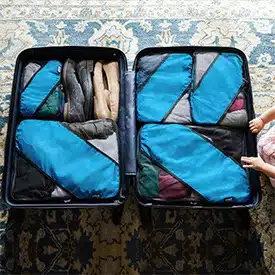 suitcase packing cubes