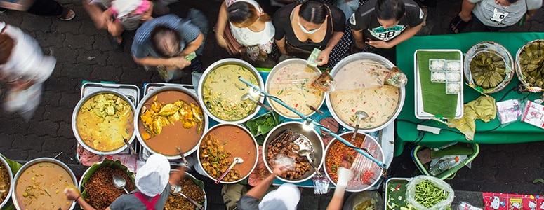 street food market in thailand