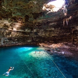 Relax in a lagoon-like Cenote