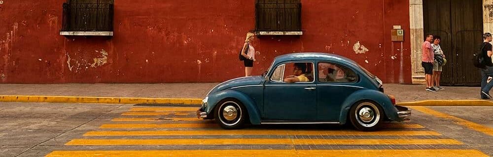 old car in mexican city