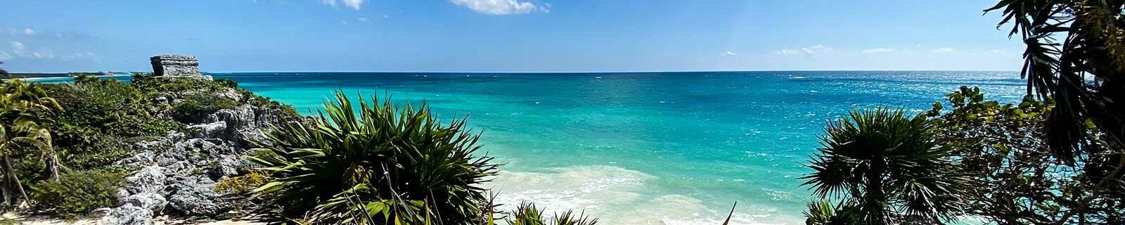 Tulum archaeological zone beach