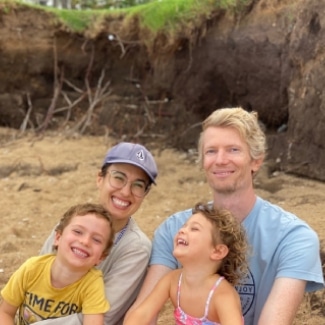 Our family at home in Hawaii