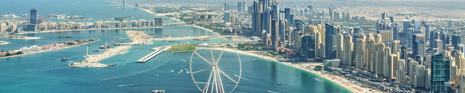 birdseye view of Dubai cityscape