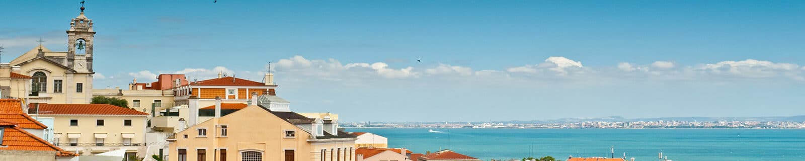 view of Lisbon houses overlooking the sea