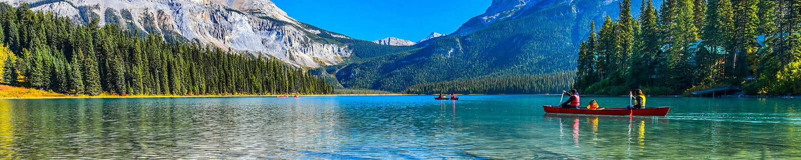 glacial lake in the mountains in Canada